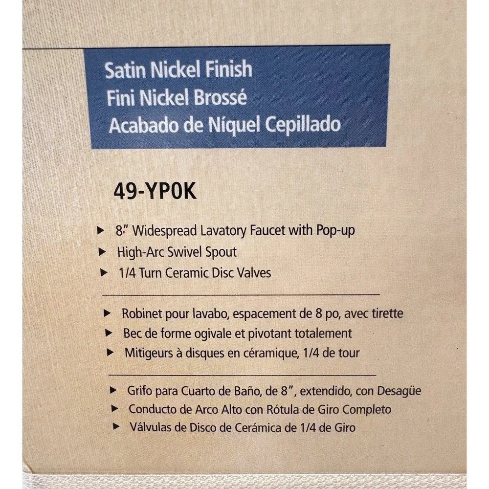 Price Pfister Ashfield 43-YPOK Satin Nickel Lavatory Sink Faucet Widespread NEW